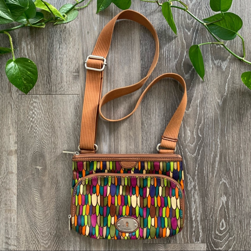 Fossil Key-Per crossbody bag, multicolour pattern
